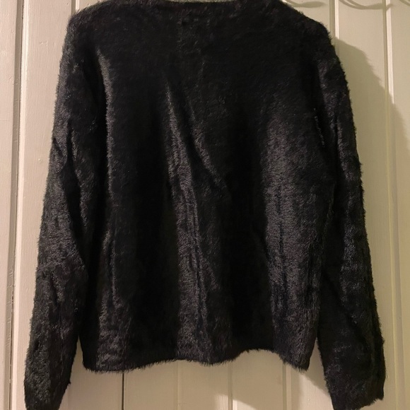 Sam and Jess black faux fur sweater-small like new - Picture 2 of 4